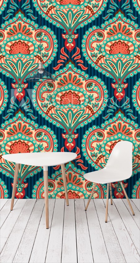 Picture of Oriental seamless paisley wallpaper pattern